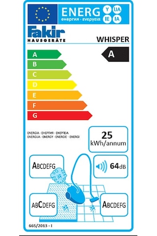 Fakir Whisper 750 W Toz Torbalı Elektrikli Süpürge
