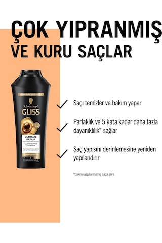 Gliss Ultimate Repair Şampuan 3 x 400 ML