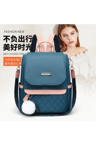 Fosenze 2021 Yeni Tasarım Kadın Sırt Çantası, Şık Ve Pratik, Çapraz Askılı Seyahat Çantası, Mavi Renk Çok Renkli