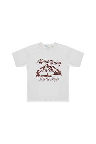 Civil Boys Alpine Baskılı Tişörtlü 10-13 Yaş Gömlek - Kahverengi Açık-kahverengi