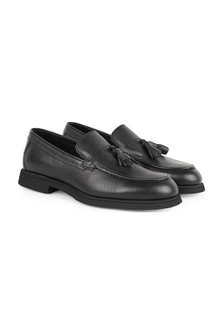 Libero Erkek Loafer Ayakkabı Hakiki Deri Püsküllü Mokasen Dikişli Pratik Slip-on Hafif Esnek Eva Taban L5918 Siyah