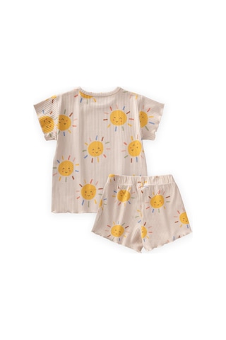 Cigit Desenli Şortlu Takım 1-7 Yaş A. Bej Bej