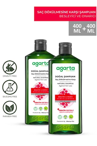 Agarta Saç Dökülmesine Karşı Şampuan 2 x 400 ML