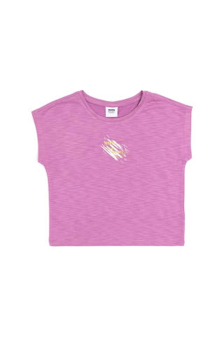 U.S. Polo Assn. Kız Çocuk Menekşe Bisiklet Yaka Tişört 50284354-VR037