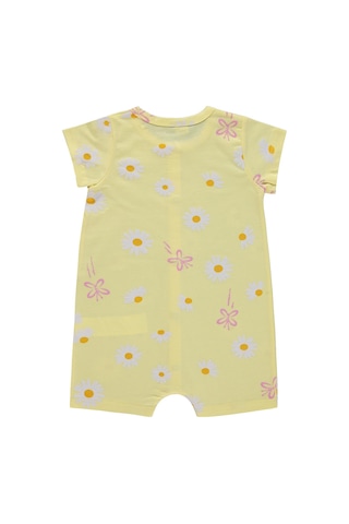 Civil Baby Kelebek Çiçek Empirme 6-18 Ay Tulum - Sarı