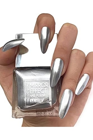 Metalik Ayna Efektli Oje Gümüş 15ml Diğer