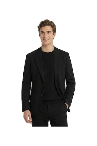 Kip Siyah Çizgili Modern Fit Örme Takım Elbise