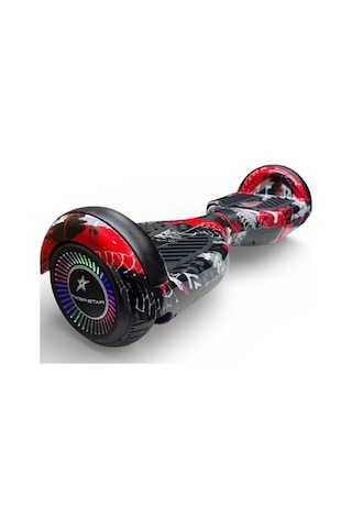 Elektrikli Kaykay Hoverboard Bluetooth Hoparlörlü RS-S5 Red Extreme Grafiti