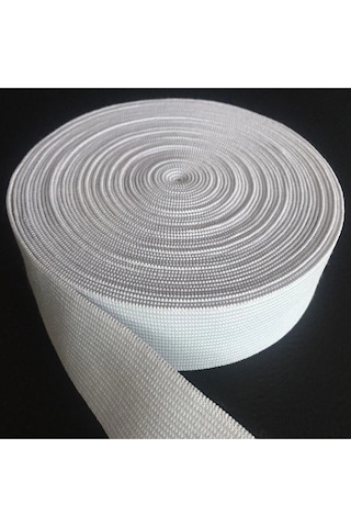 3 Cm Beyaz Enli Yassı Lastik 10 Metre Bel Paça Etek Lastiği