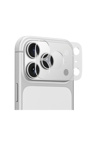 Apple Uyumlu iPhone 17 Pro Max Amazingthing Parmak İzi Bırakmayan Kamera Lens Çerçeve Koruyucu Şeffaf