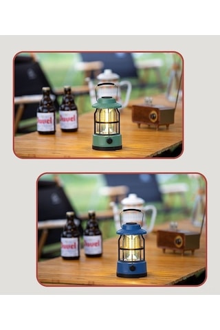 Ulzyvf Yürüyüş Suya Retro Led Kulp Kırmızı, Dayanıklı Cob Çadır Işığı, Acil Vk Fener Kırmızı