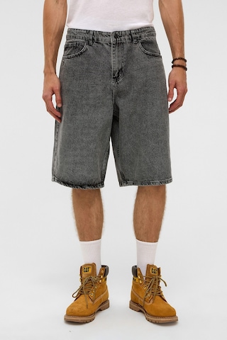 Vamos Oversize Bermuda Denim Şort 40-285 Gri