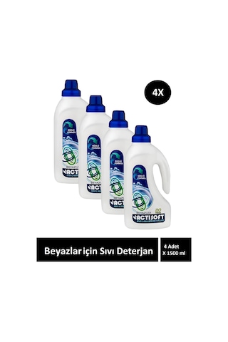 Beyazlar İçin Sıvı Çamaşır Deterjanı 1500ml X 4 Adet