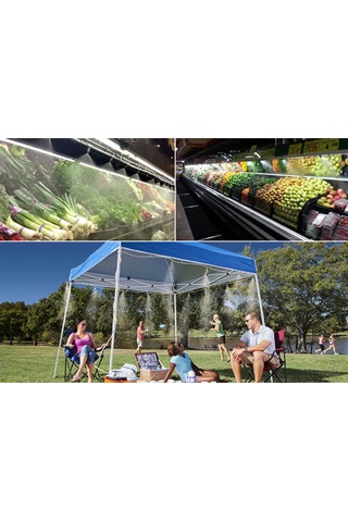 Padalink 6m Siyah Bahçe Serası Misting Sistemi - Soğutma Ve Sulama İçin Düşük Basınçlı Sprey Seti Teflon Bandı Hediye