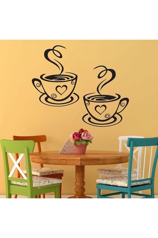Mutfak Restoran Kafe Çay Duvarı Sticker İçin Çıkartma 31 18.7cm Çok Renkli