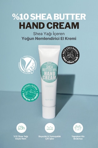 Derma Factory %10 Shea Yağı İçeren Yoğun Nemlendirici El Kremi Derma Factory Shea Butter Hand Cream 30ml