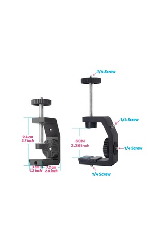 Andoer D10189 Aluminum Alaşımlı Kelepçeli Uzatma Monopotu