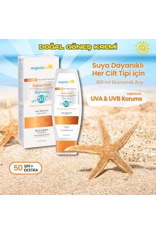 Organicsun Spf 50+ Yüz Ve Vücut Güneş Kremi 100 Ml 3'lü Set