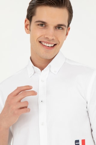U.s. Polo Assn. Erkek Beyaz Gömlek Desenli 50283772-vr013 Beyaz