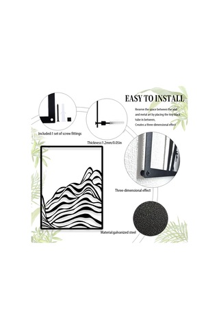 Modern Minimalist Çizgi Metal Dağ Duvar Sanatı Dekoru, Soyut Dağ Silsilesi Ev Dekoru, Dağ Rustik Metal Asma Tabela Diğer