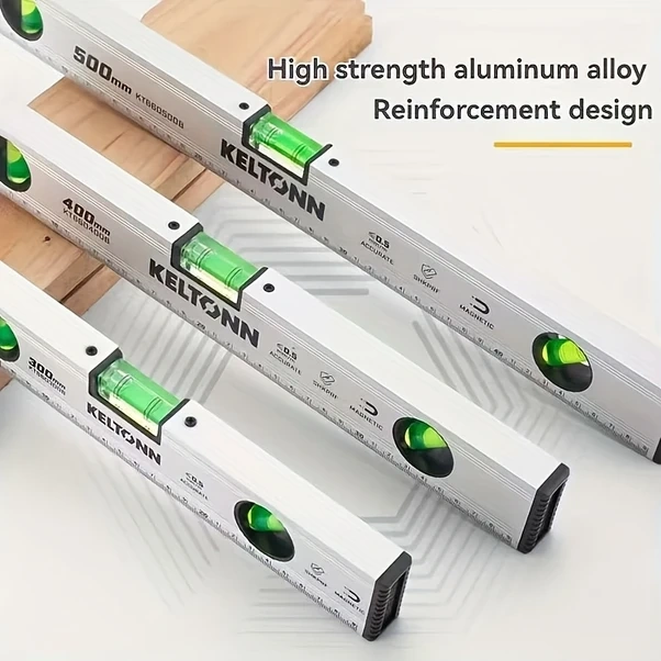 Willowhaven 2 Adet Manyetik Cetvel 30cm 4cm Kabarcık Terazi Hırdavat