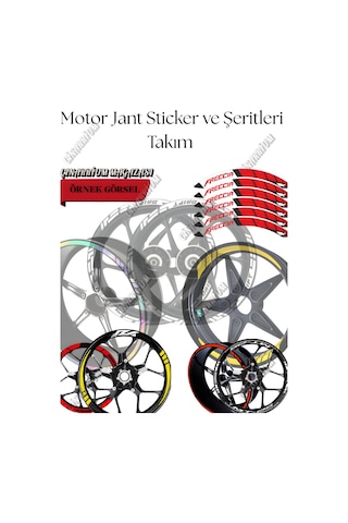 Cfmoto 250sr Jant Sticker İç & Dış Takım Modeli Beyaz