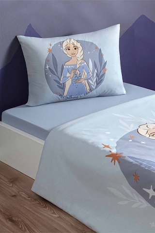 Özdilek Frozen Ice Queen Tek Kişilik Disney Lisanslı Lastikli Çocuk Nevresim Takımı Mor