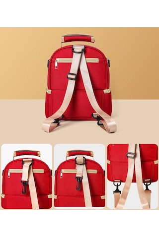 Su Geçirmez, Çok Bölmeli, Fonksiyonel Mini Anne Bebek Çantası, Termal Çanta Mavi