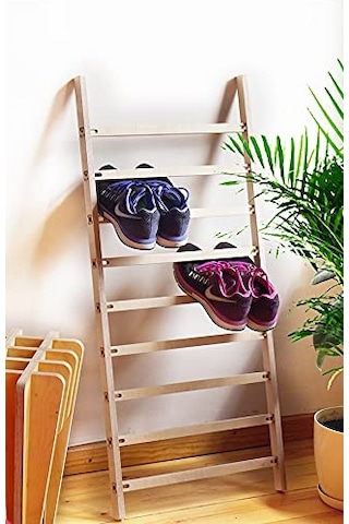 Riser Ahşap Ayakkabılık Ve Askılık, Huş Plywood, 8 Çift Kapasite, Doğal Ahşap Tasarım Diğer