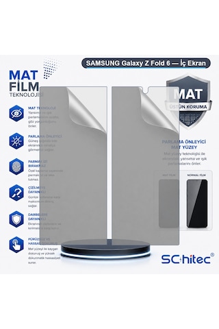 Samsung Galaxy Z Fold 6 Uyumlu İç Ekran Mat Hidrojel Koruyucu