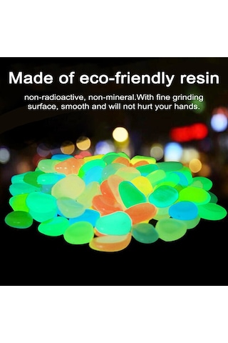 Xiyyadms 200 Adet Çeşitli Renkli Işıklı Taşlar, Akvaryum Bahçe Dekorasyonu, Otomatik Parlayan Yumuşak Elmas Taşları