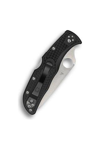 Spyderco Endela Thin Red Line Combinationedge Kamp Çakı Siyah