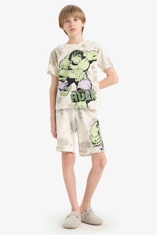 DeFacto Erkek Çocuk Marvel Comics Pijama Takımı Kısa Kollu Üst Beli Lastikli Şort E0344A825SMER188