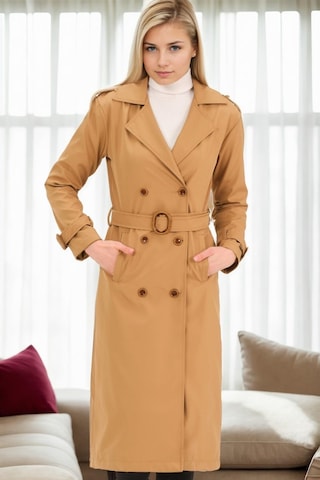 Z9737 Dewberry Bayan Trençkot-camel CAMEL