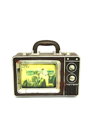 Dekoratif Metal Televizyon Bul Vintage Biblo Hediyelik 10836931