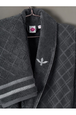 Cotton Box Masculine Aile Bornoz Seti Carlos Beyaz-antrasit Diğer