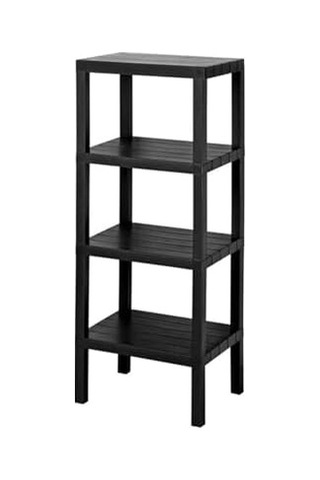 4 Katlı Köşe Rafı Banyo, Mutfak Ve Kiler İçin Yer Tasarruflu Organizer Çok Amaçlı Plastik Raf 4 Farklı Renk Seçeneği 38x29x100cm Siyah