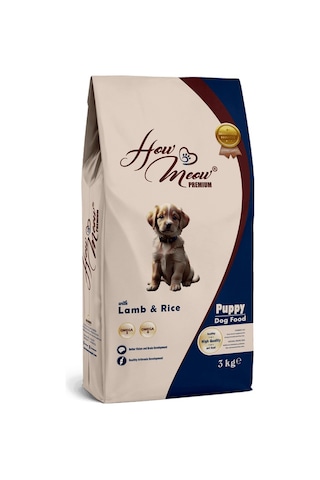 How Meow Yavru Köpek Kuru Maması Kuzulu Ve Pirinçli - 3 Kg