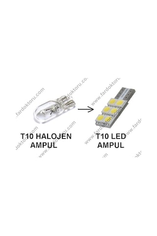 Fardoktoru T10 Duy 6 Smd Dipsiz Yönsüz Led Oto Ampulü - Beyaz