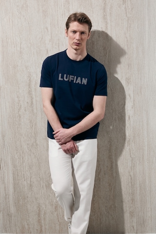 Lufian Oscar Modern Grafik Tişört Lacivert Lacivert 111020280100200