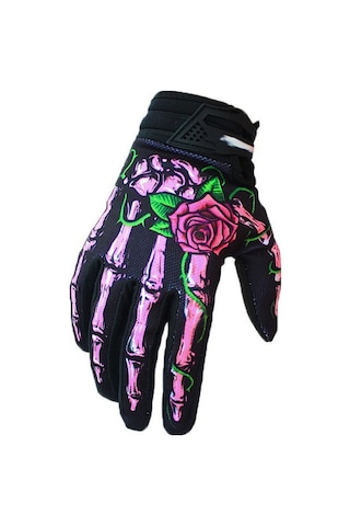 Jzcat Motosiklet Bisiklet Outdoor Uzun Parmak Eldiven - Pembe