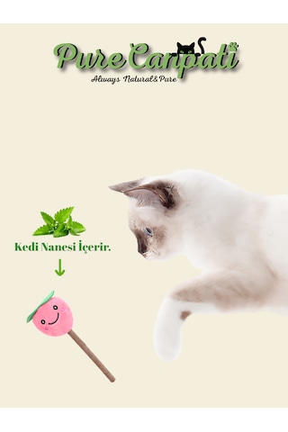 Purecanpati Matatabi Stick Peluş Kedi Oyuncağı Catnipli Doğal Oyuncak