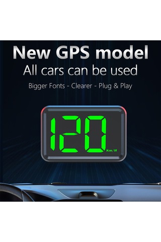 Mufunye X1 Gps Yüksek Kaliteli Mph Hız Gösterici - Yeşil Ekran, 3 İnç Büyük Ekran, Plug & Play, Abs Malzeme