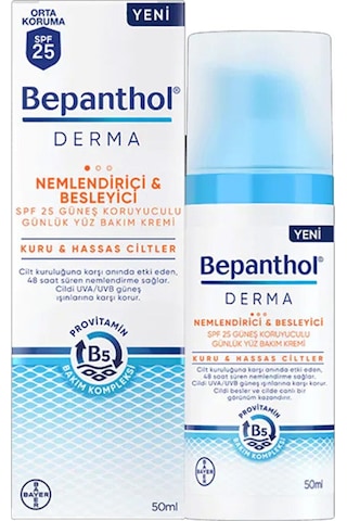 Bepanthol Derma Nemlendirici ve Besleyici Günlük Yüz Kremi 3 x 50 ML