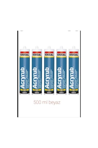 Silikonize Mastik 500gr Beyaz 5 Adet