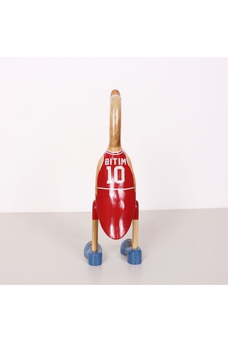 Basketçi Ördek El Oyması Teak Gövde 41x17x13 Cm