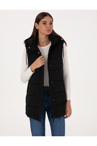 Pierre Cardin Kadın Siyah Mont Yelek 50309044-vr046 Siyah