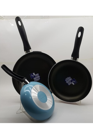 Mehtap 3 Lü Teflon Tava Seti 18+22+26 Cm 001