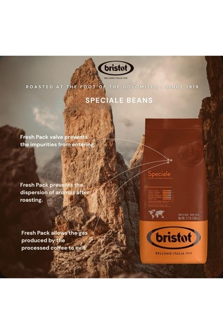 Bristot Speciale Orta Kavrulmuş Premium İtalyan Espresso Çekirdek Kahve 1 KG