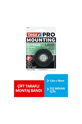 Tesa Pro 66751 Dış Mekan Bantı, 1.5m X 19mm